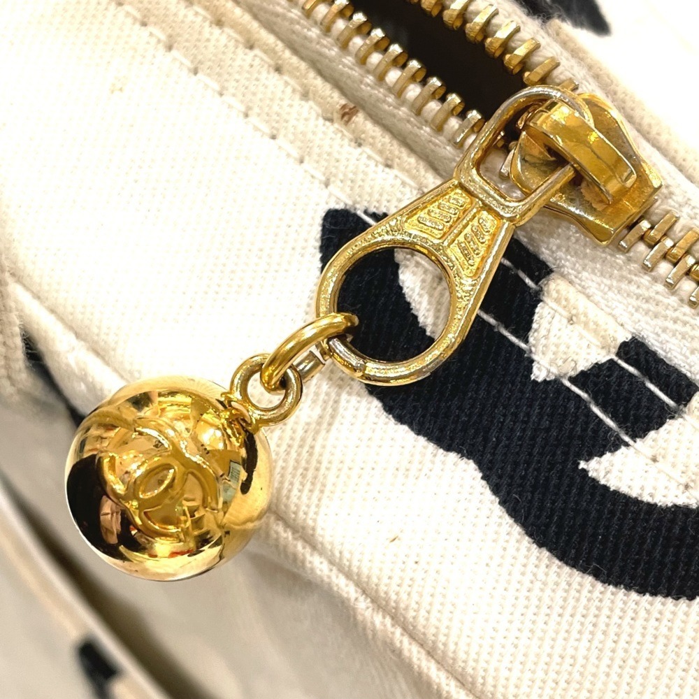 CHANEL Black Canvas Logo Tote Bag - Picture 7 of 13